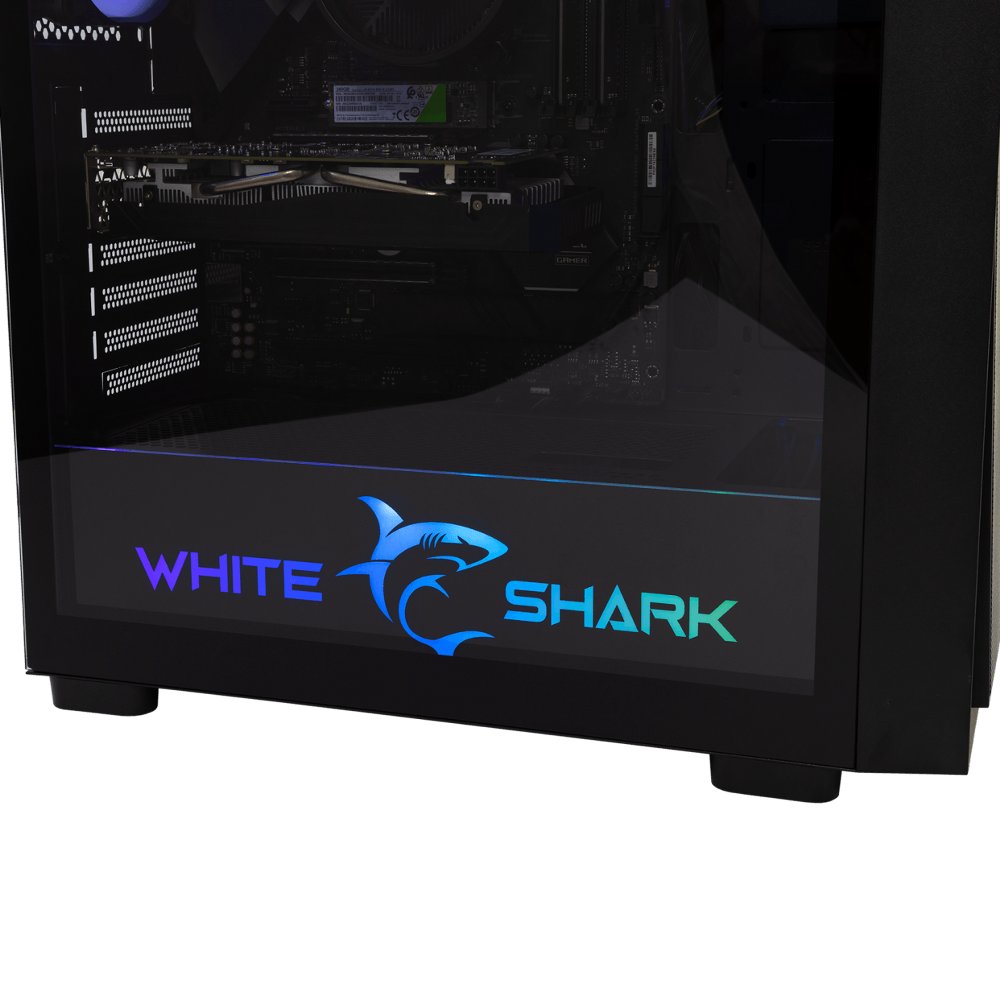 White Shark WARHEAD | Midi Tower Case | Inclusief 4 RGB Fans | Zwart