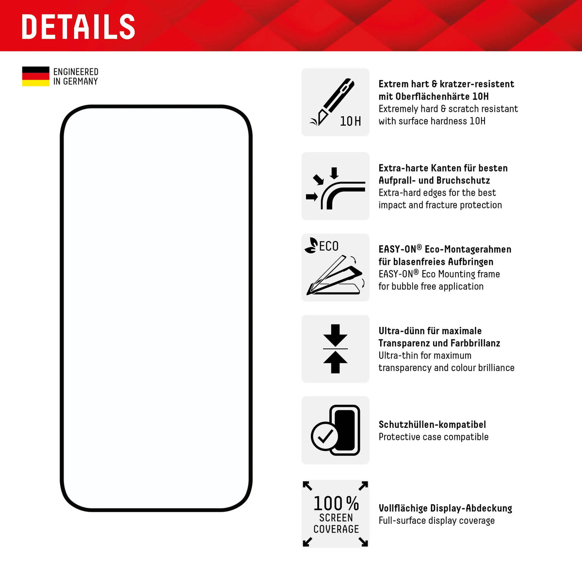 Displex Real Glass Fc Apple Iphone 15/15 Pro - Essentify