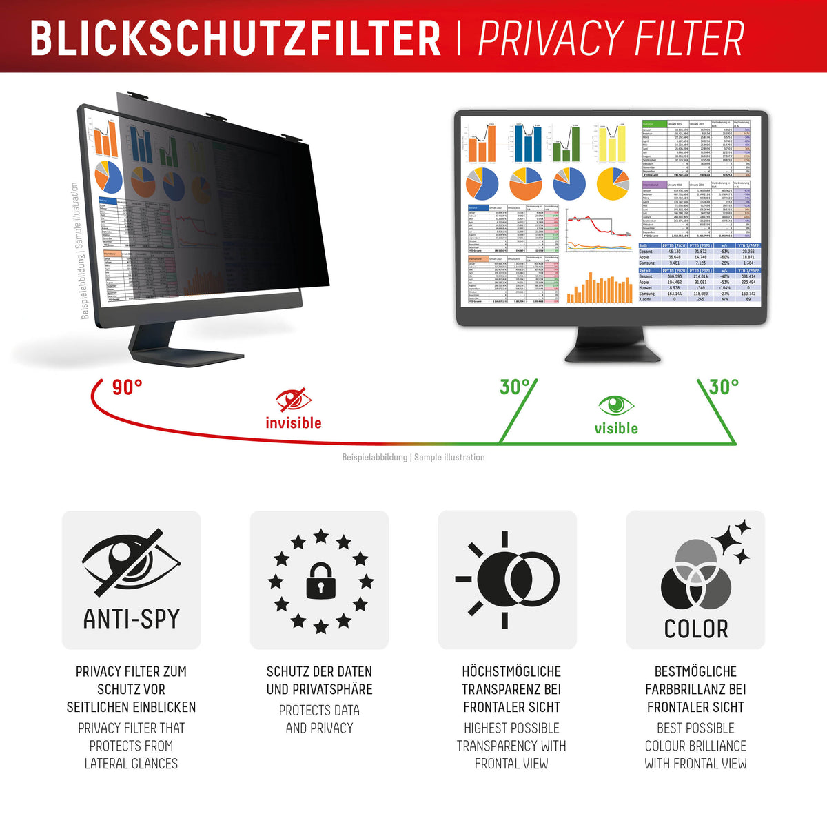 Displex Privacy Safe Desktop Uni 21.5Inch (16:9)