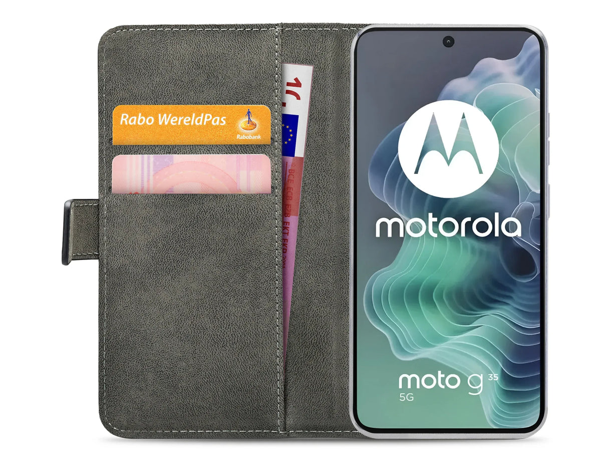 Mobilize Classic Gelly Wallet Book Case Motorola Moto G35 Black - Essentify