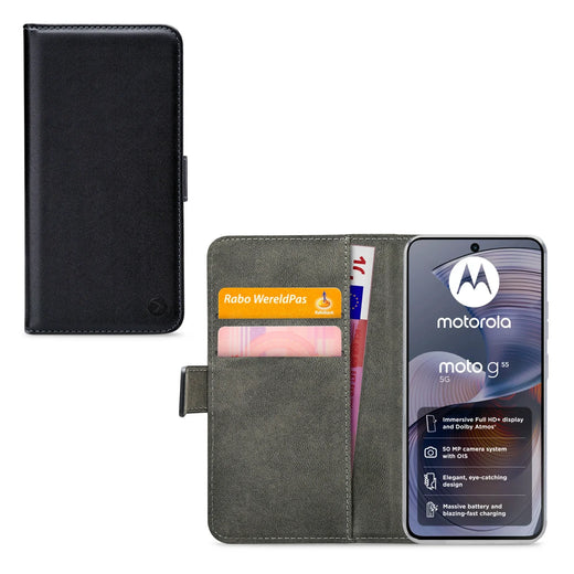 Mobilize Classic Gelly Wallet Book Case Motorola Moto G55 Black - Essentify