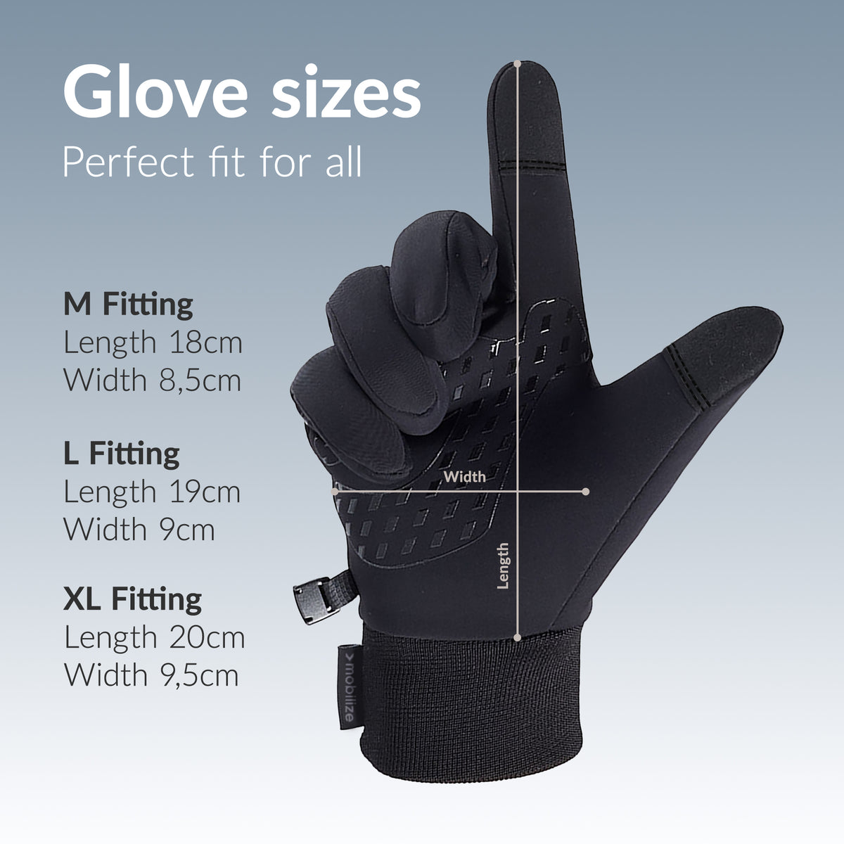 Mobilize Smart Winter Gloves (Xl) Black