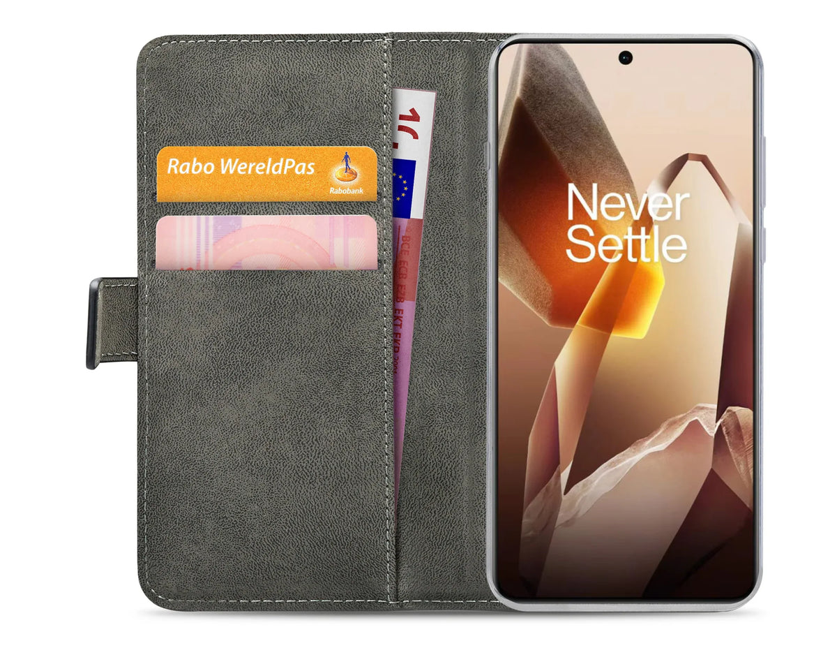 Mobilize Classic Gelly Wallet Book Case Oneplus 13 Black - Essentify