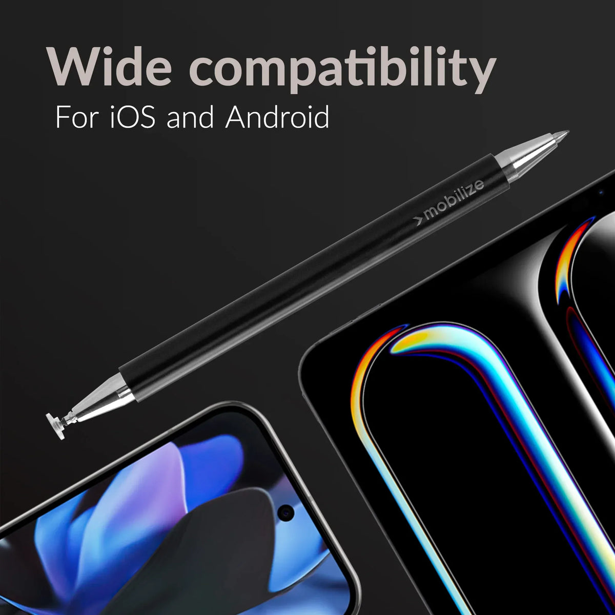 Mobilize High Sensitive 2In1 Capacitive Stylus Pen Black - Essentify