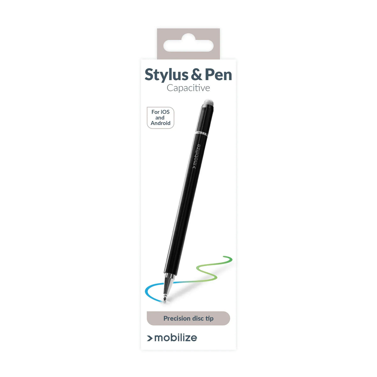 Mobilize High Sensitive 2In1 Capacitive Stylus Pen Black - Essentify