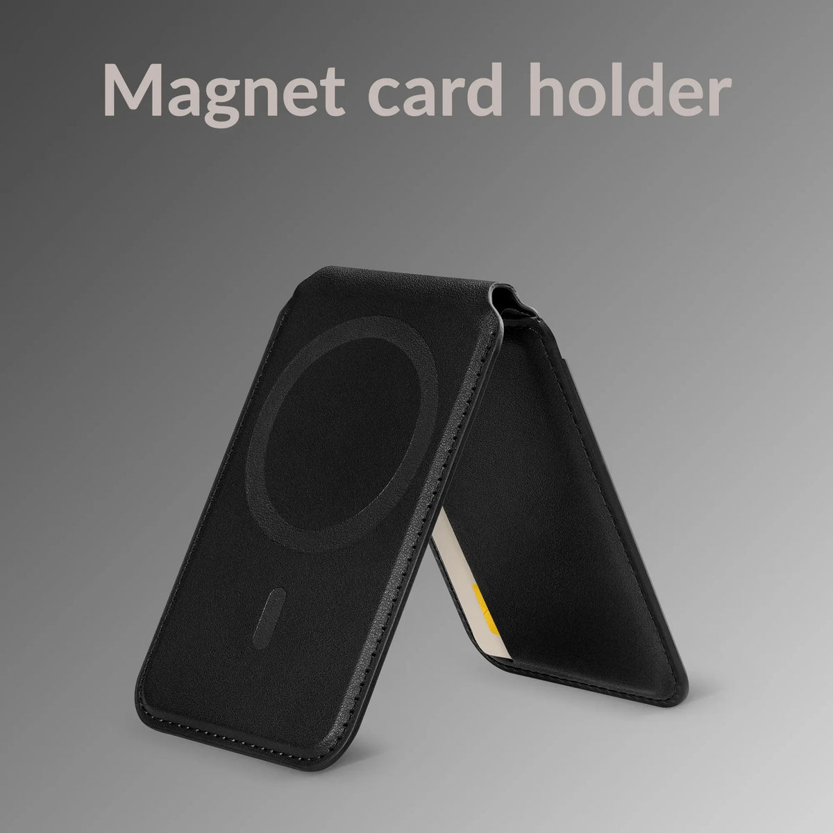 Mobilize Magsafe Compatible Magnet Card Holder With Stand Function Black - Essentify