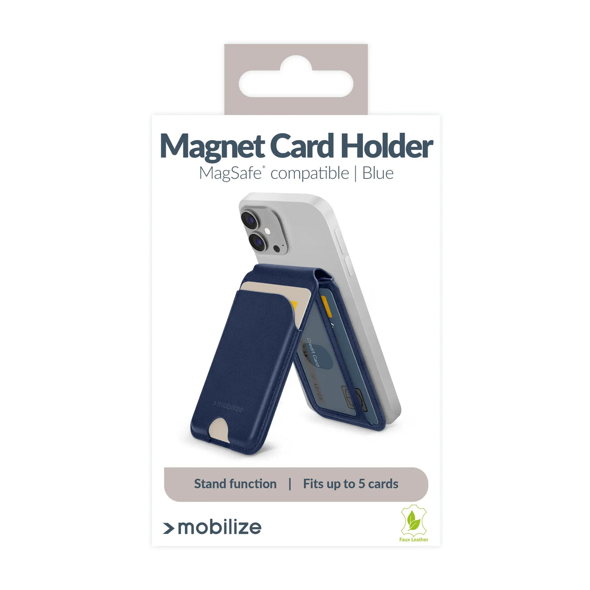 Mobilize Magsafe Compatible Magnet Card Holder With Stand Function Blue - Essentify