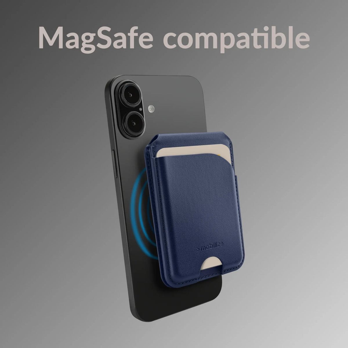 Mobilize Magsafe Compatible Magnet Card Holder With Stand Function Blue - Essentify