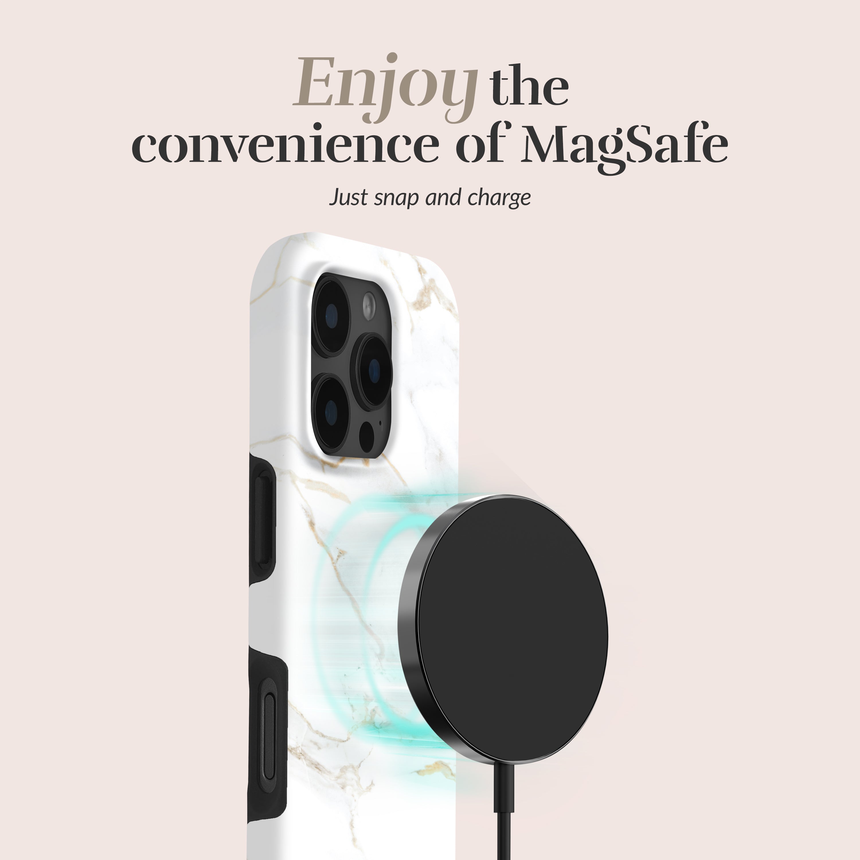 Mio By Mobilize Mio White Marble Magsafe Compatible For Iphone 16 Pro Max