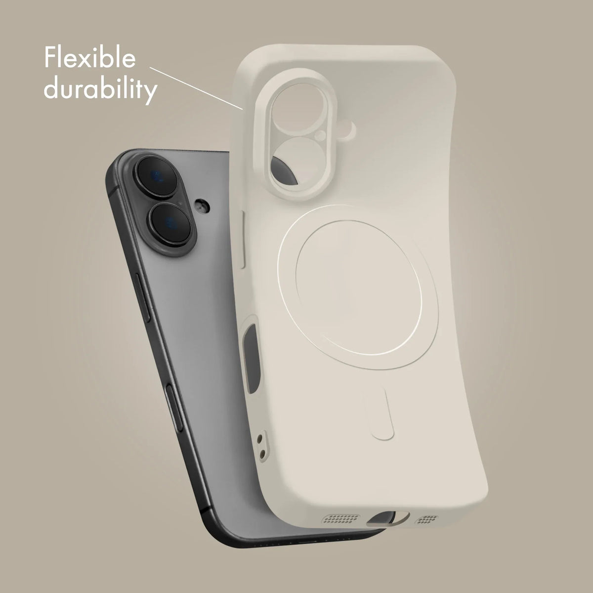 My Style Protective Flex Magsafe Compatible Case For Apple Iphone 16 Pro Max Antique White - Essentify