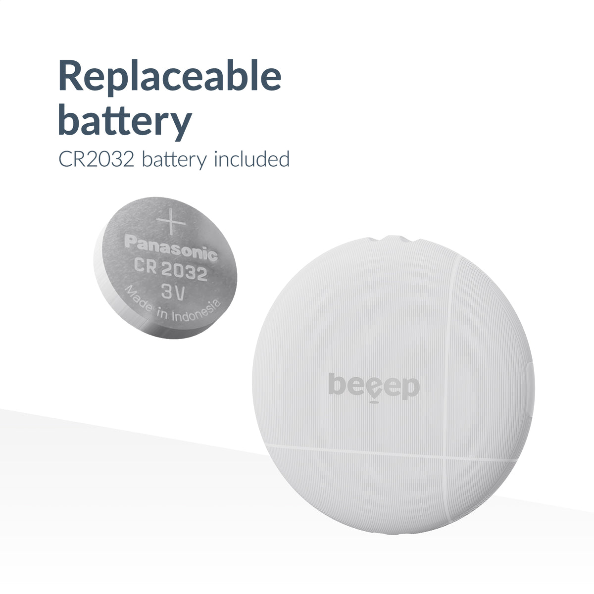 Beeep Betag Find My Tracker White & Keychain White - 3 Pack