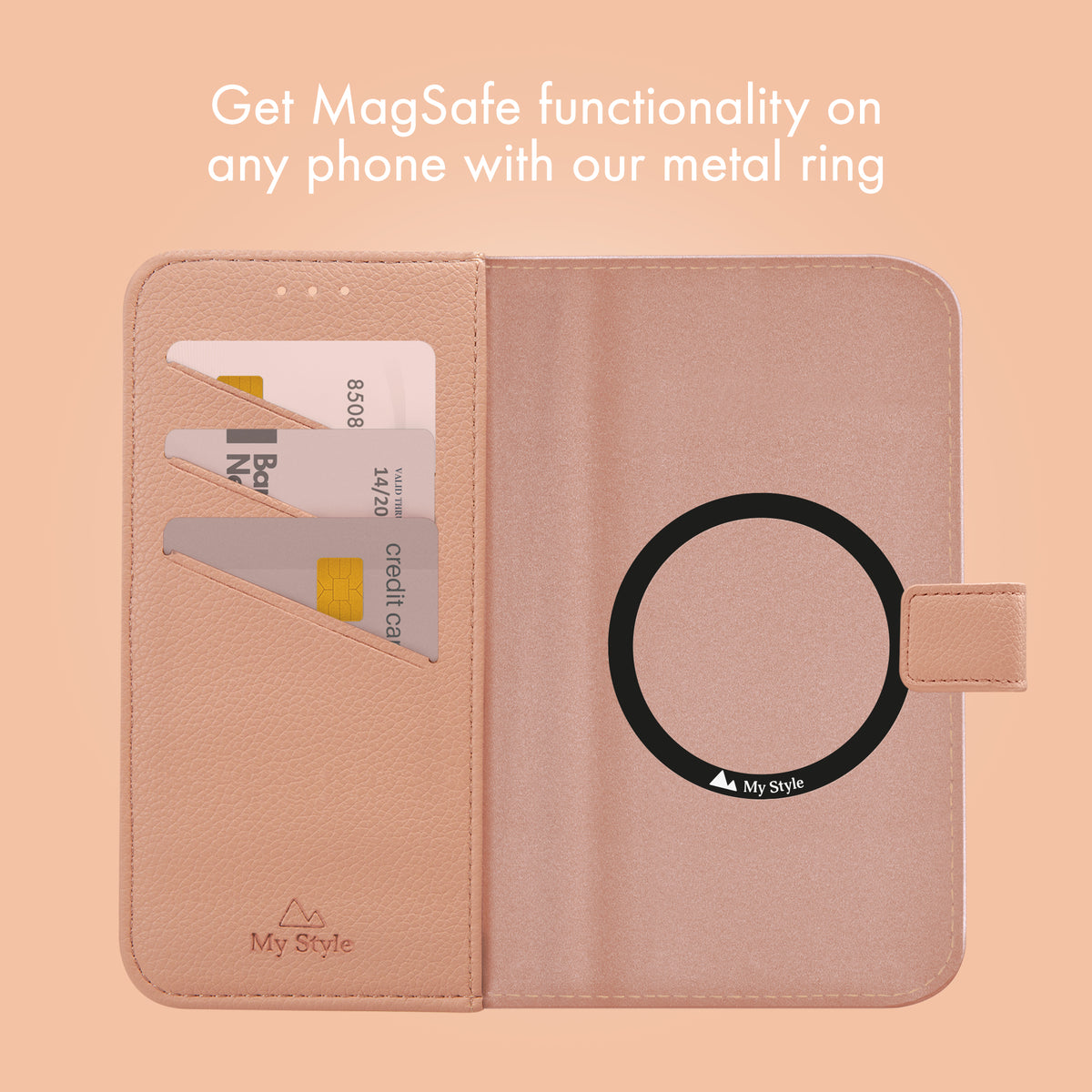 My Style Universal Magsafe Compatible Wallet - Soft Pink 4.7" (Without Case)