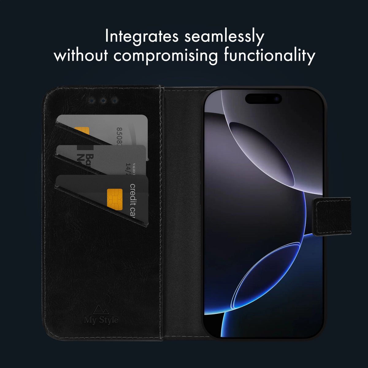 My Style Universal Magsafe Compatible Wallet - Black 6.7" (Without Case)