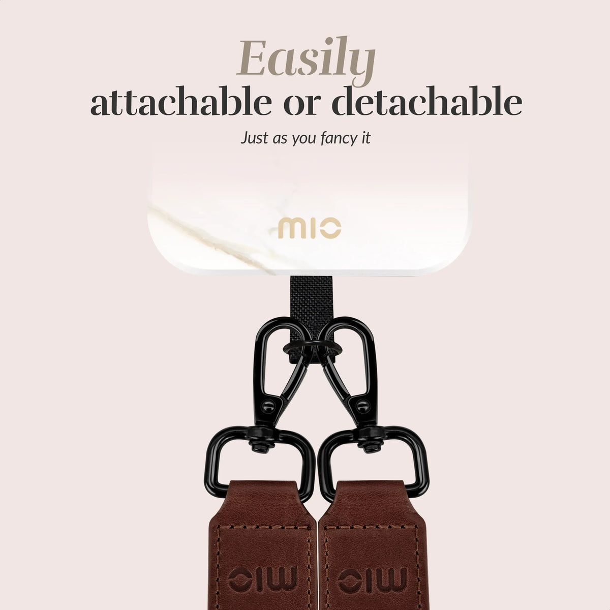 Mio By Mobilize Mio Lanyard White Marble - Essentify