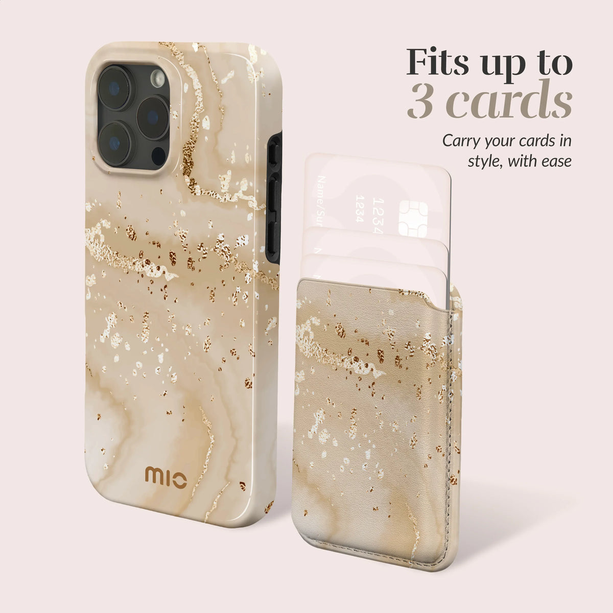 Mio By Mobilize Mio Gold Marble Magsafe Compatible Card Holder - Essentify