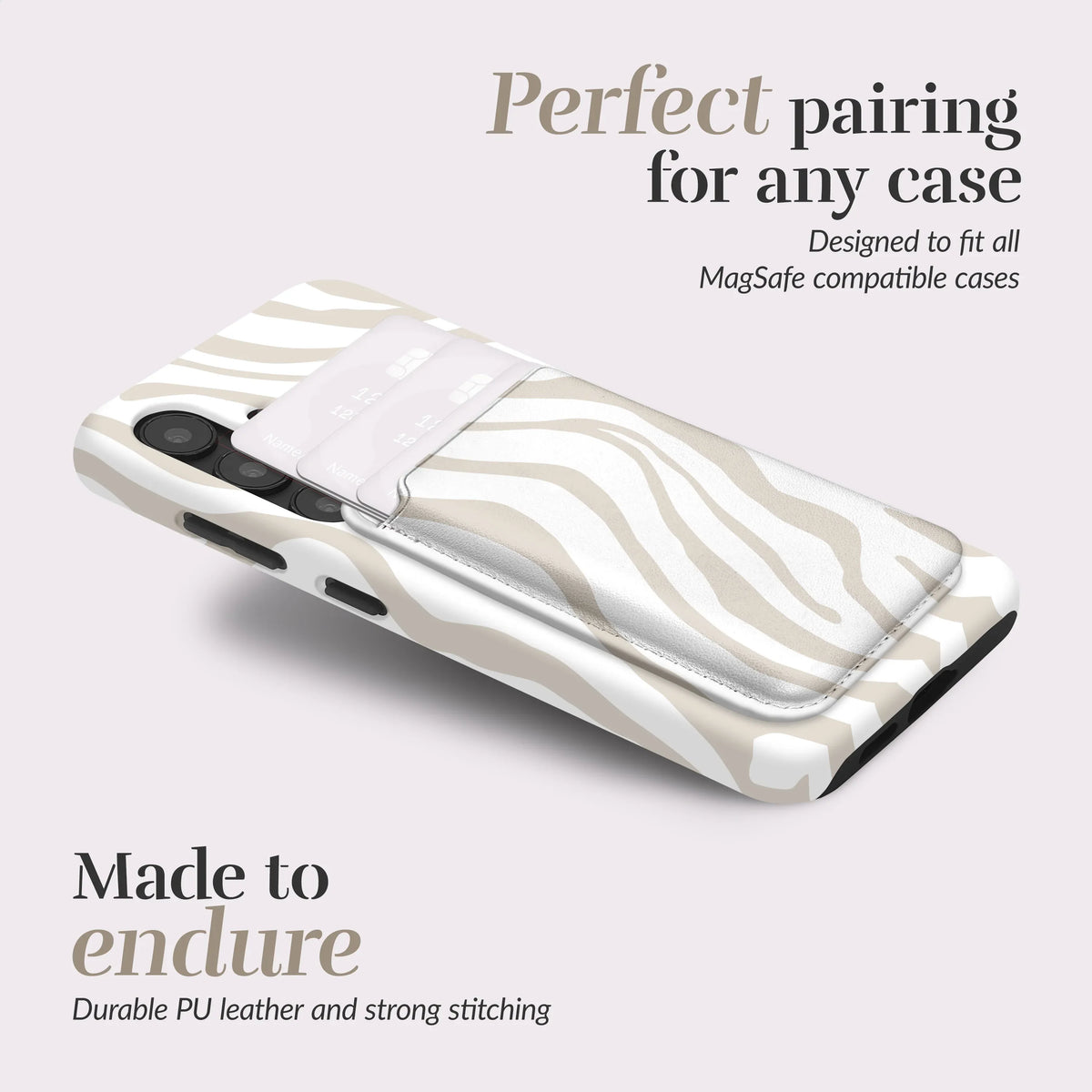 Mio By Mobilize Mio Sandy Zebra Magsafe Compatible Card Holder - Essentify