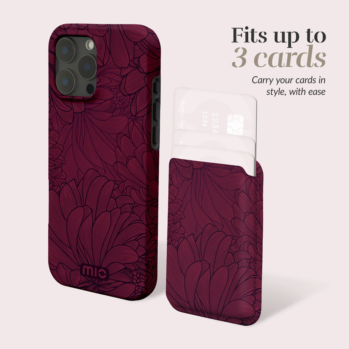 Mio By Mobilize Mio Berry Blooms Magsafe Compatible Card Holder - Essentify