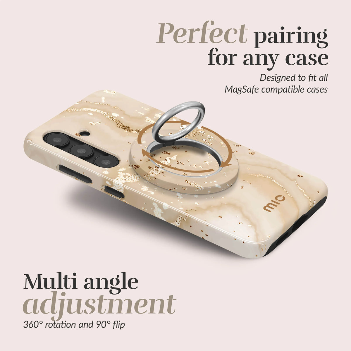 Mio By Mobilize Mio Gold Marble Magsafe Compatible Ring Holder - Essentify
