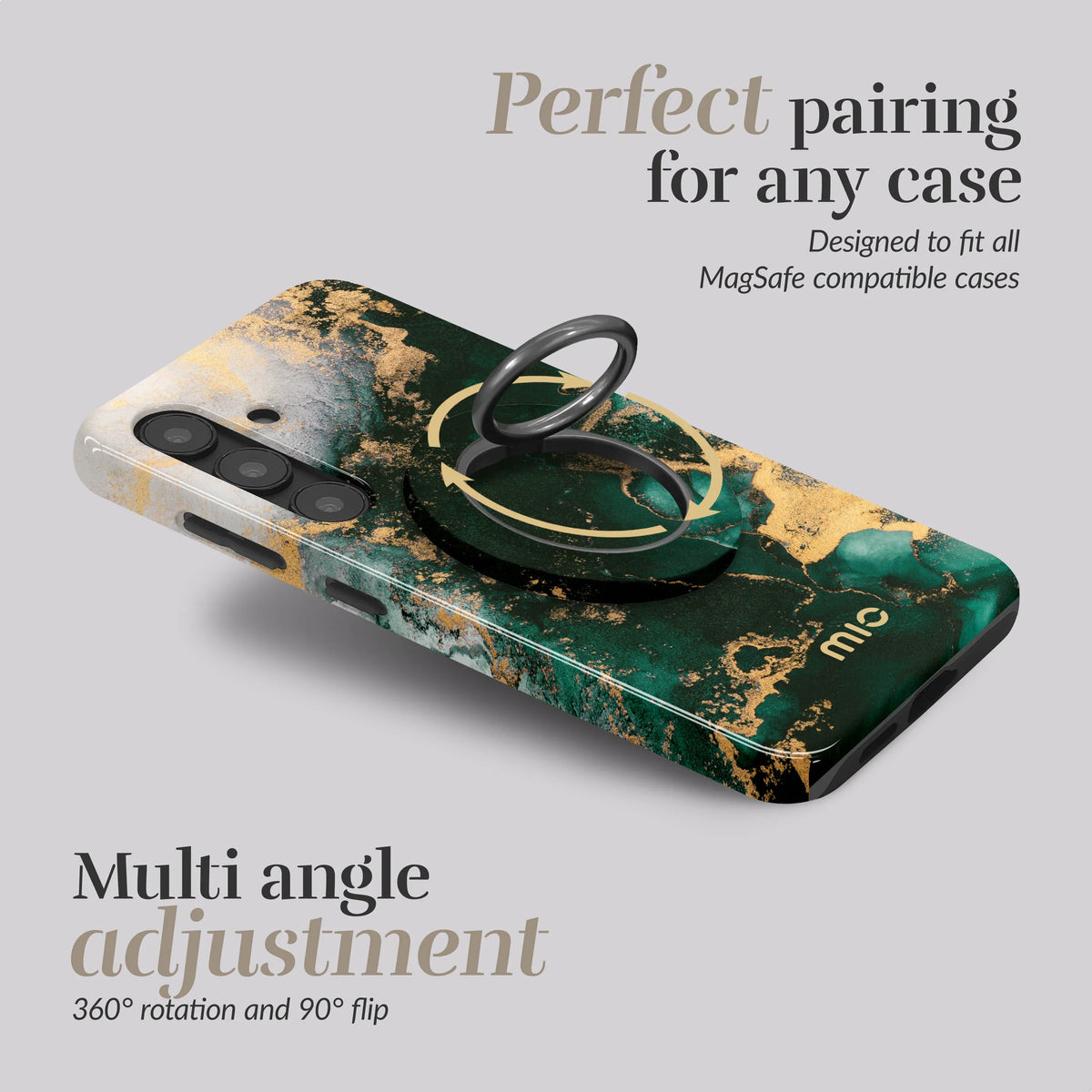 Mio By Mobilize Mio Green Marble Magsafe Compatible Ring Holder - Essentify