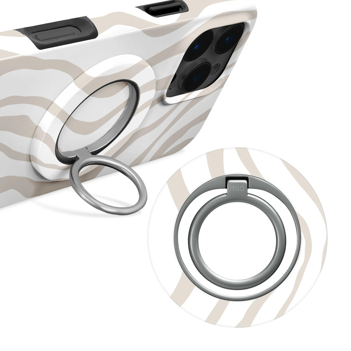 Mio By Mobilize Mio Sandy Zebra Magsafe Compatible Ring Holder - Essentify