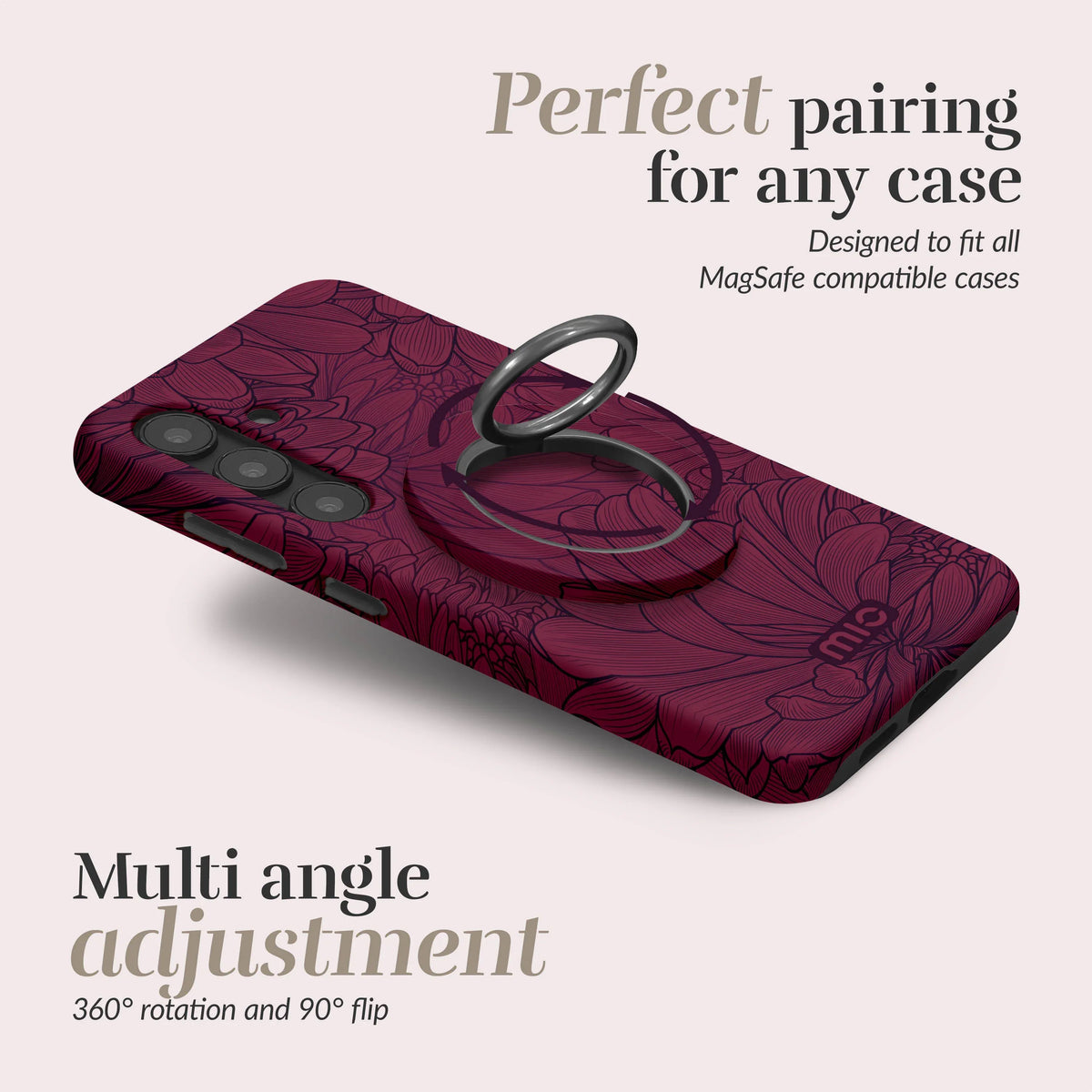 Mio By Mobilize Mio Berry Blooms Magsafe Compatible Ring Holder - Essentify