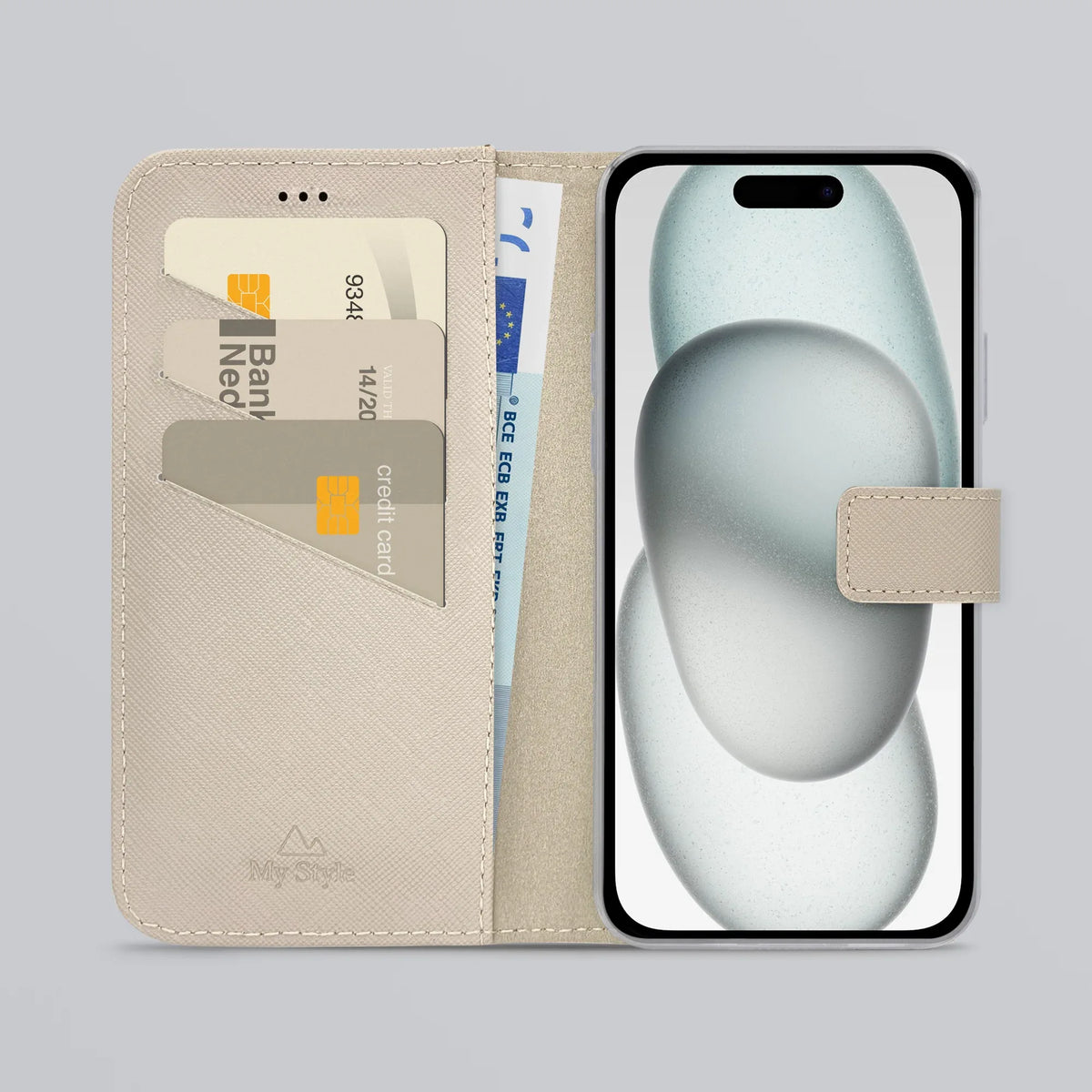 My Style Flex Wallet For Apple Iphone 13/14/15 Warm Taupe - Essentify