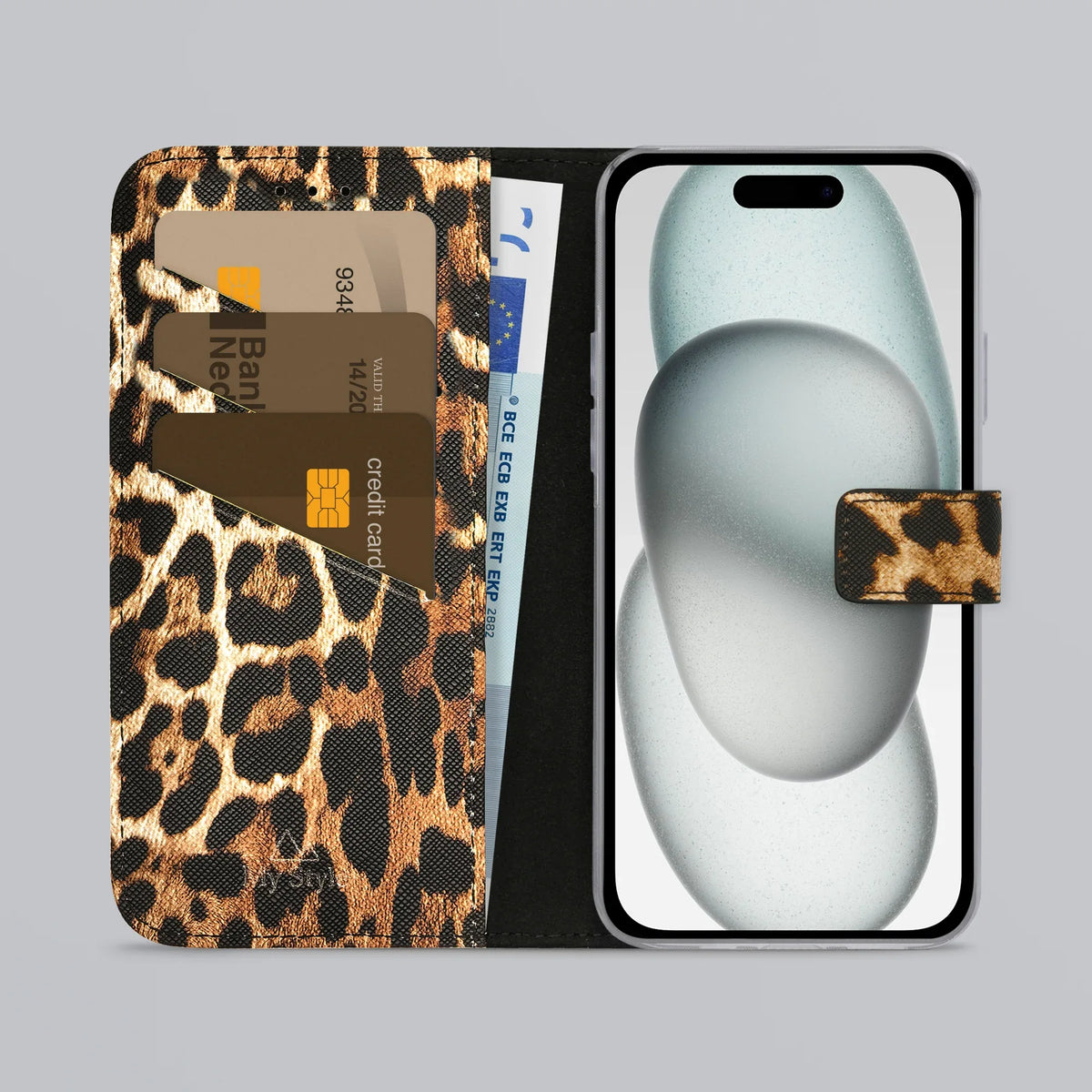 My Style Flex Wallet For Apple Iphone 13/14/15 Wild Leopard - Essentify