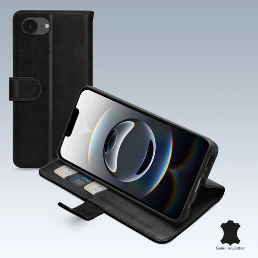 Mobilize Leather Wallet Apple Iphone 16E Black - Essentify
