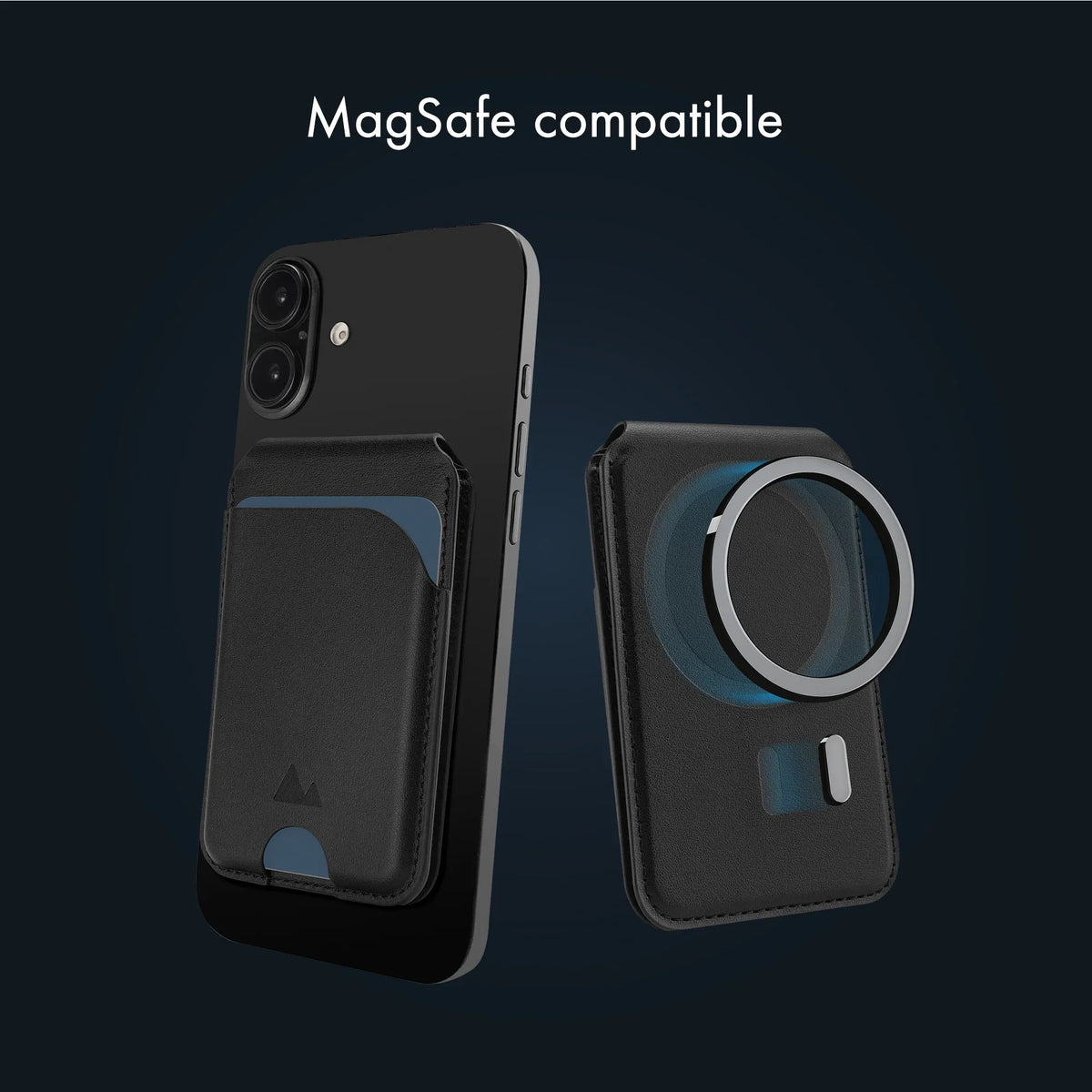 My Style Magsafe Compatible Magnet Card Holder With Stand Function Black - Essentify