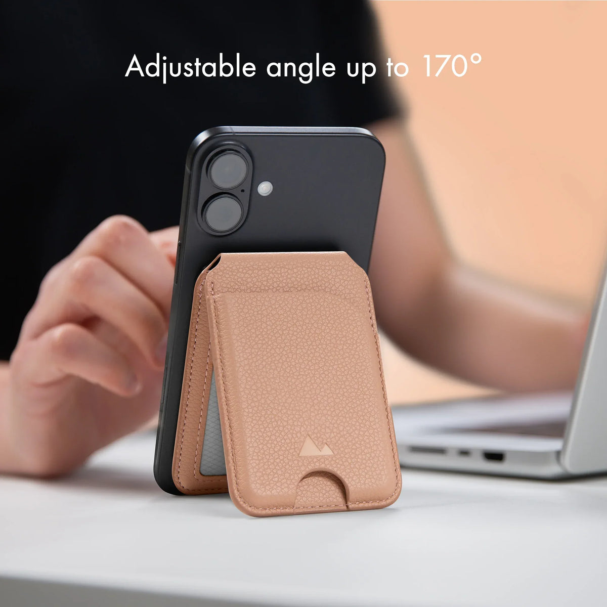 My Style Magsafe Compatible Magnet Card Holder With Stand Function Soft Pink - Essentify