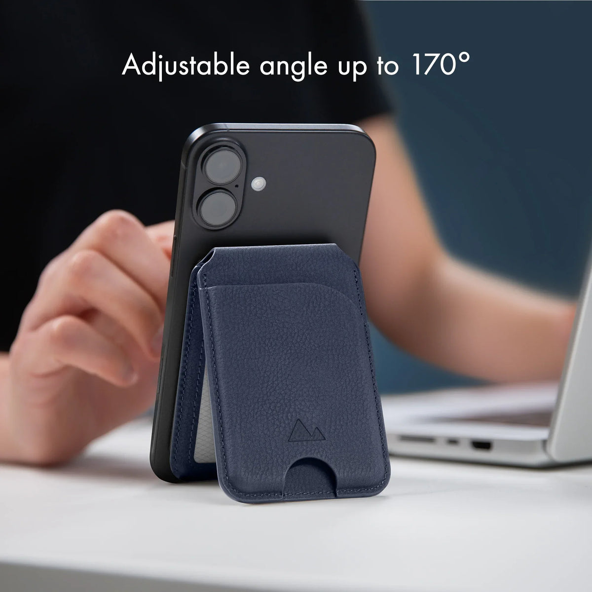 My Style Magsafe Compatible Magnet Card Holder With Stand Function Midnight Blue - Essentify