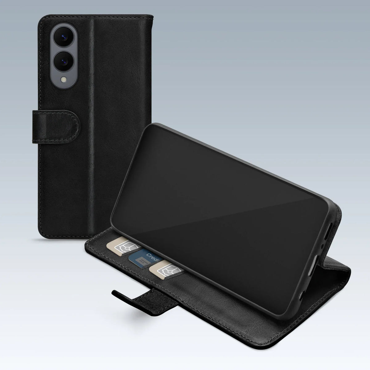 Mobilize Premium Gelly Wallet Book Case Samsung Galaxy S25 Edge 5G Black - Essentify