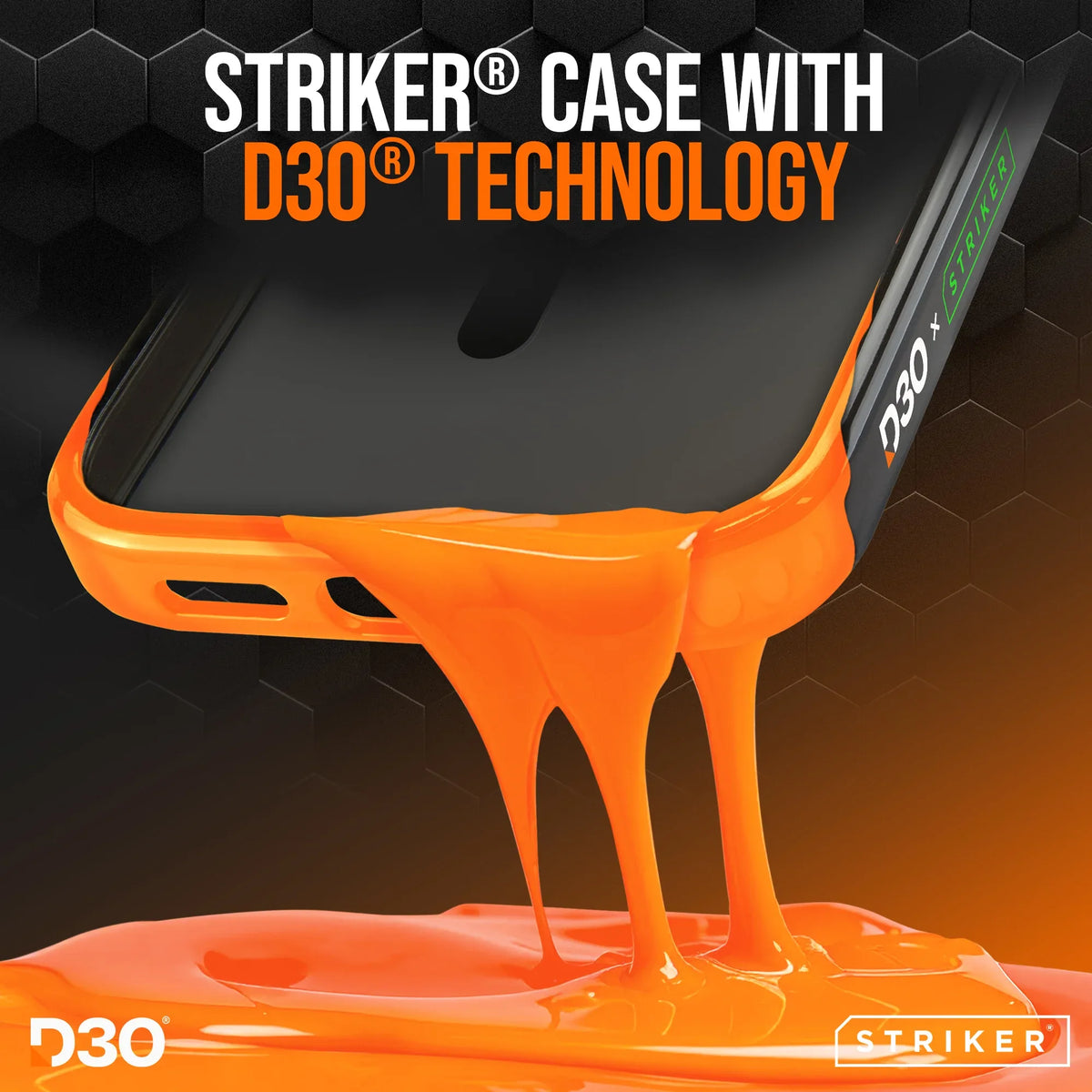 Striker X-Core - D3O Xtreme Impact Mag Case Pro - Black - Apple Iphone 16 Pro - Essentify