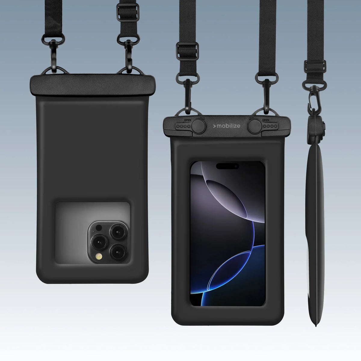 Mobilize Universal Waterproof Floating Bag Incl. Lanyard Black - Essentify