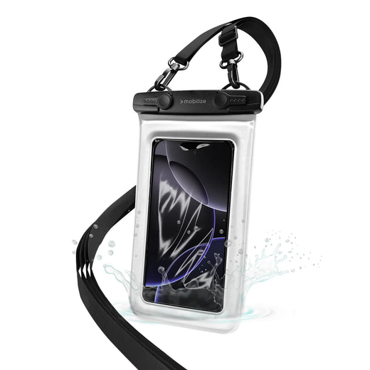 Mobilize Universal Waterproof Floating Bag Incl. Lanyard White - Essentify