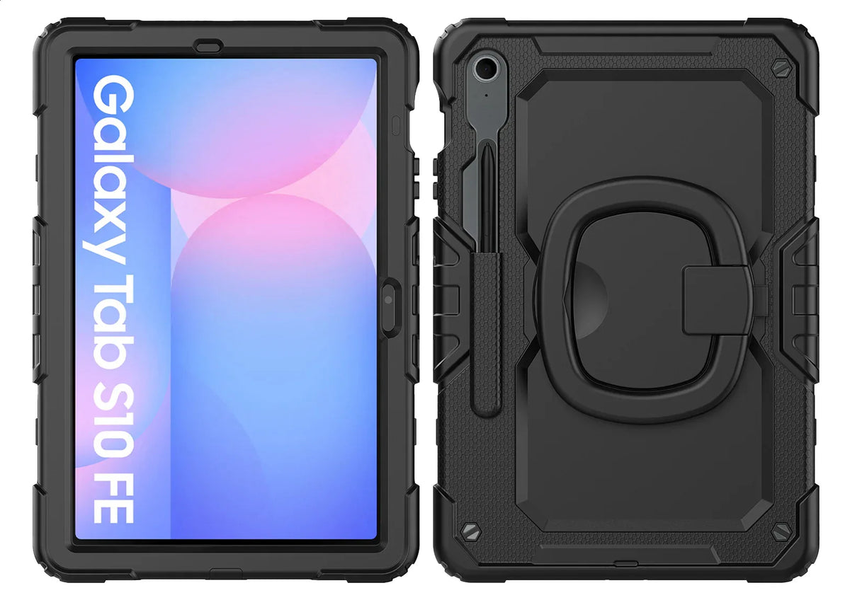 Mobilize Rotating Defender Case Stand Function For Samsung Galaxy Tab S10 Fe 11 Black - Essentify