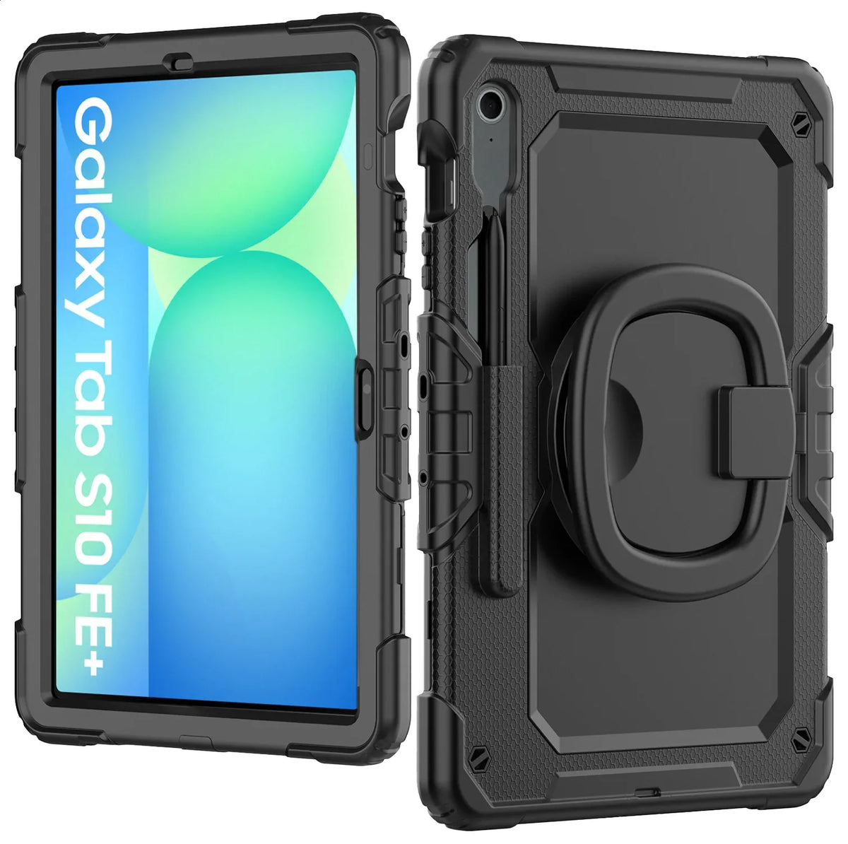 Mobilize Rotating Defender Case Stand Function For Samsung Galaxy Tab S10 Fe+ 13.1 Black - Essentify