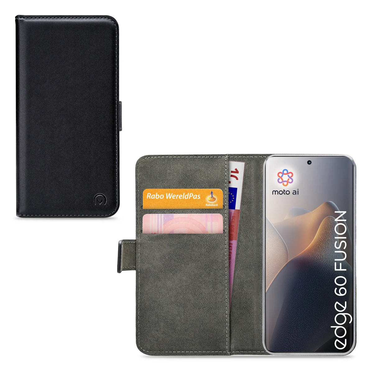 Mobilize Classic Gelly Wallet Book Case Motorola Edge 60 Fusion Black - Essentify