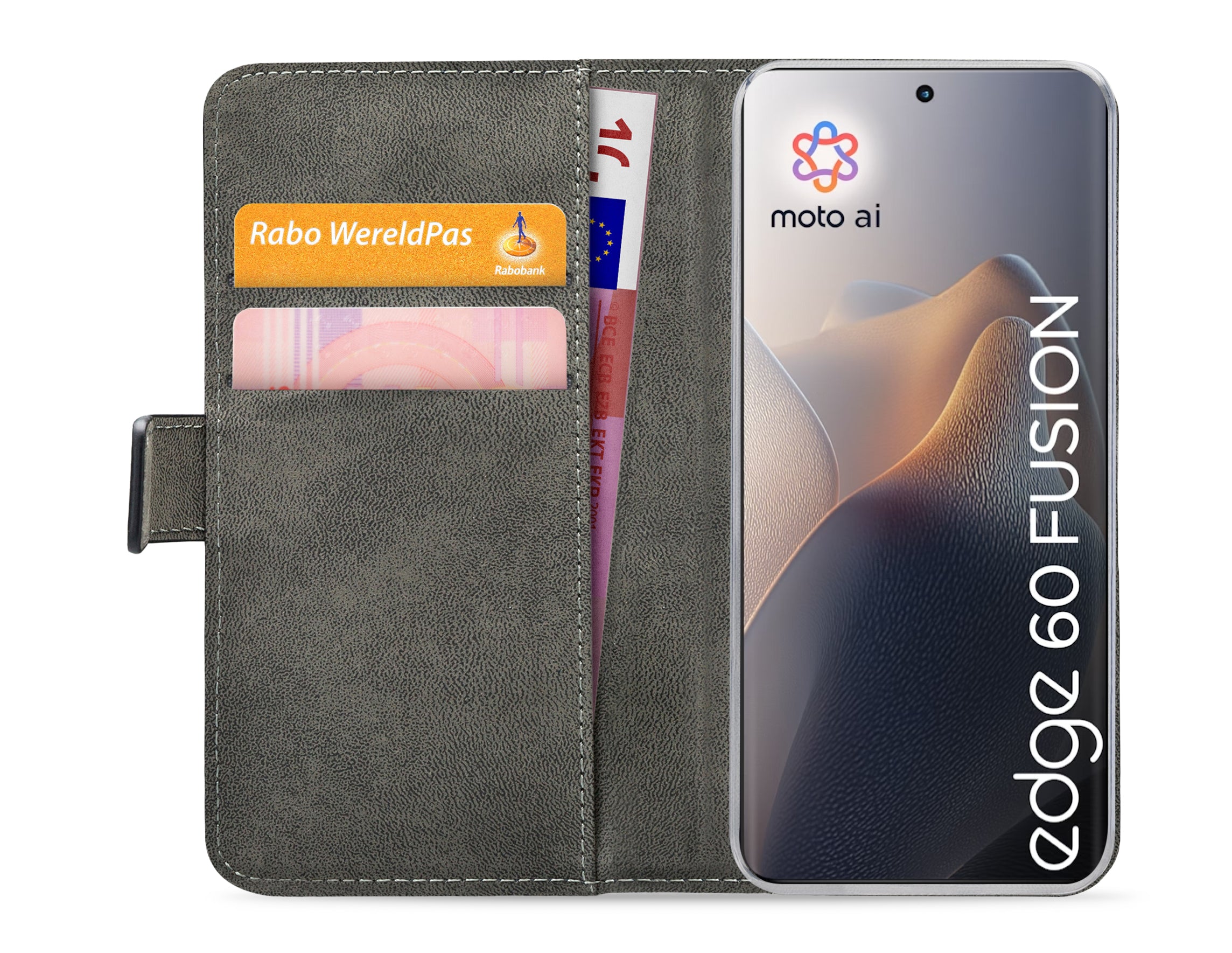 Mobilize Classic Gelly Wallet Book Case Motorola Edge 60 Fusion Black