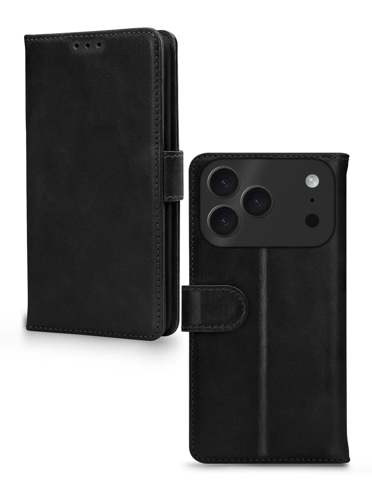 Mobilize Leather Wallet Apple Iphone 17 Pro Max Black - Essentify