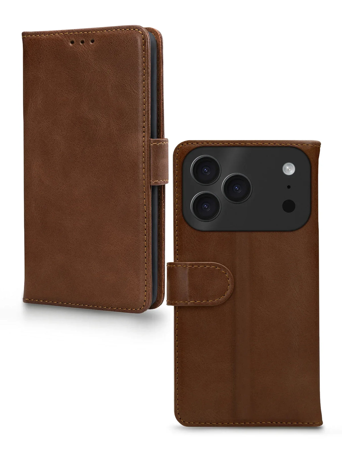 Mobilize Leather Wallet Apple Iphone 17 Pro Brown - Essentify