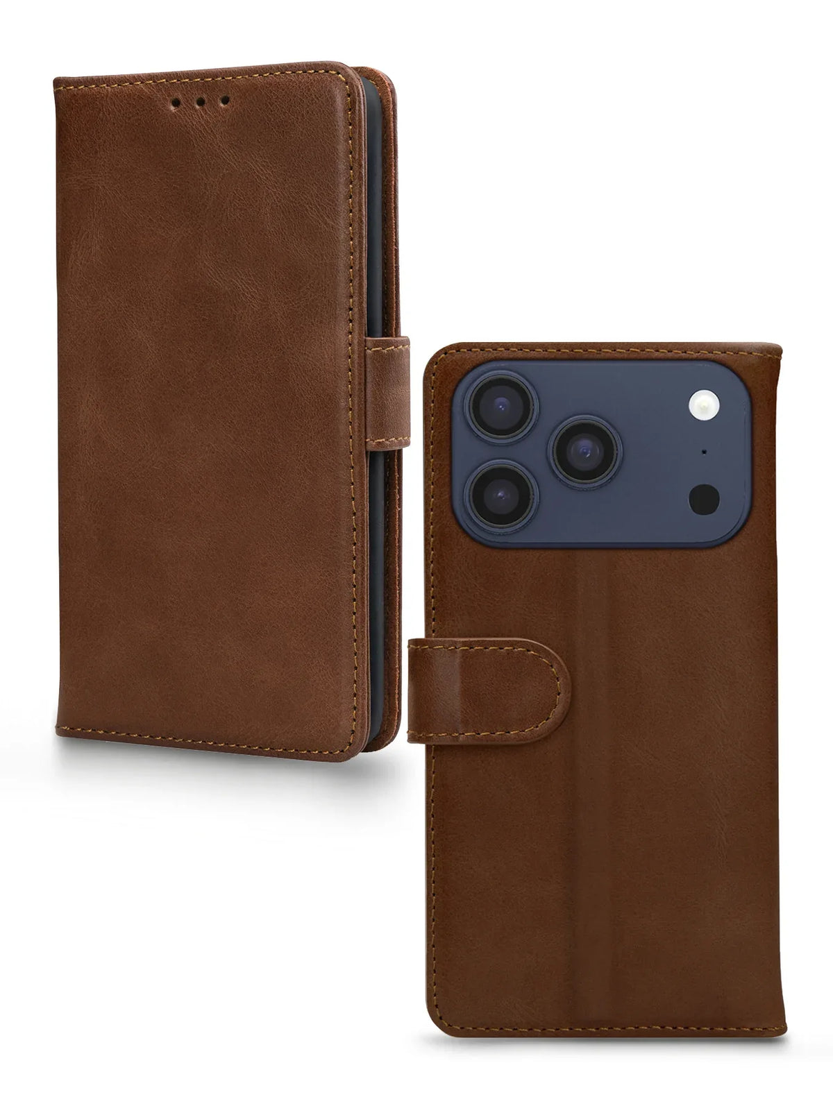 Mobilize Leather Wallet Apple Iphone 17 Pro Max Brown - Essentify