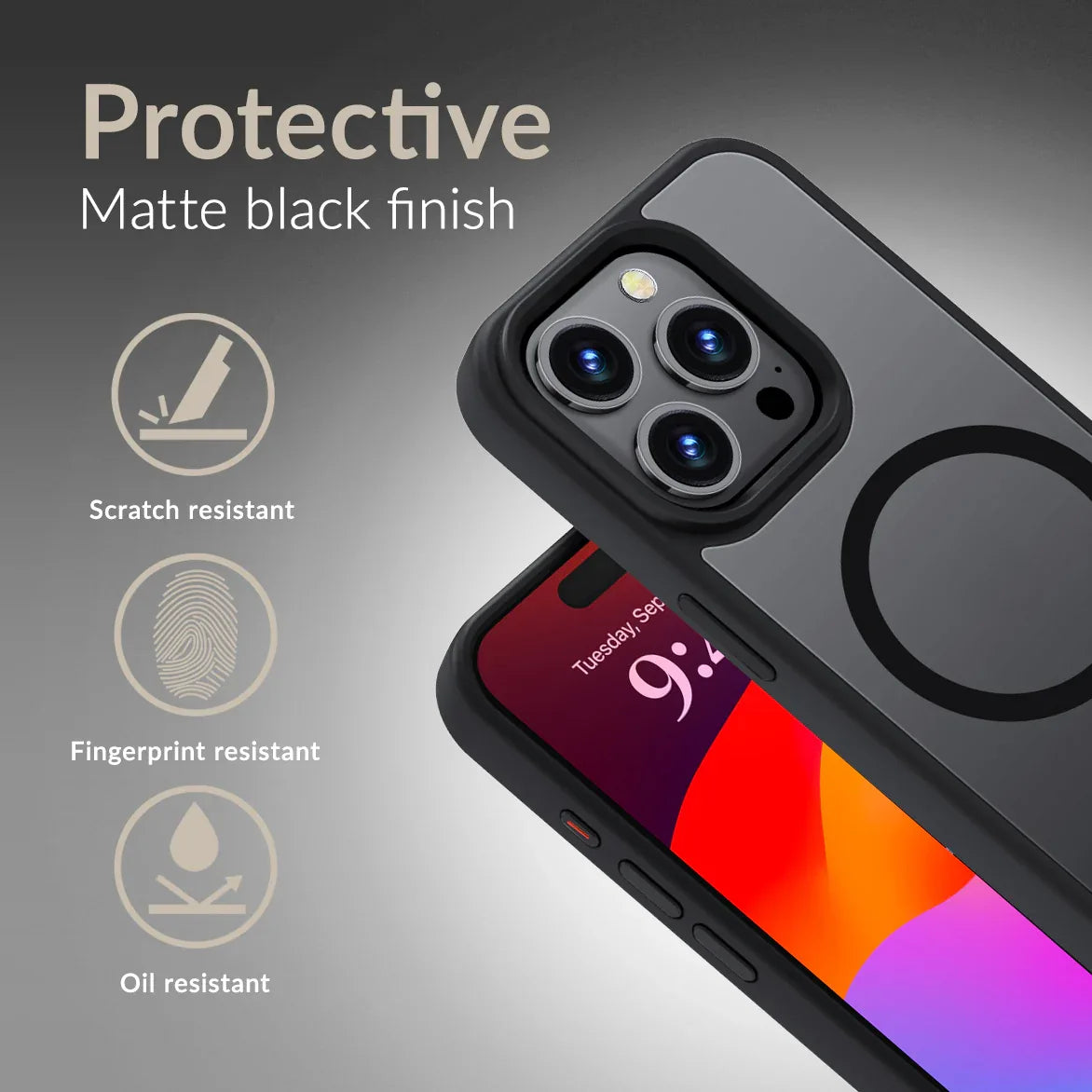 Mobilize Magsafe Compatible Hybrid Pro Case Apple Iphone 17 Black - Essentify