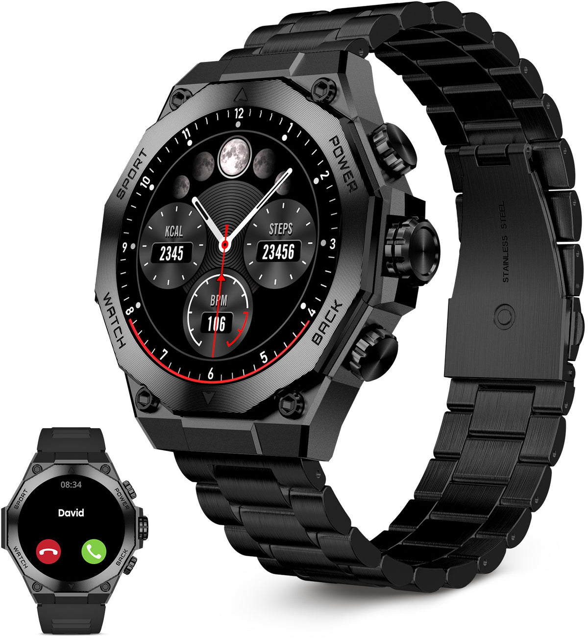 Ksix Smartwatch Titanium Black