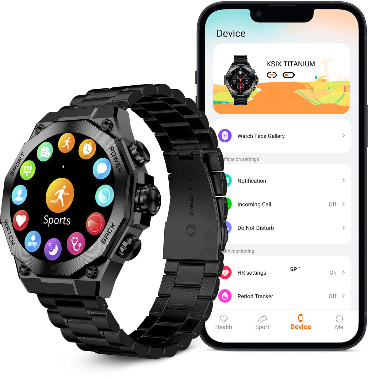 Ksix Smartwatch Titanium Black
