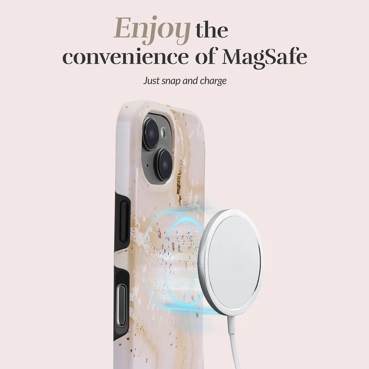 Mio By Mobilize Mio Gold Marble Magsafe Compatible For Iphone 17 Pro - Essentify