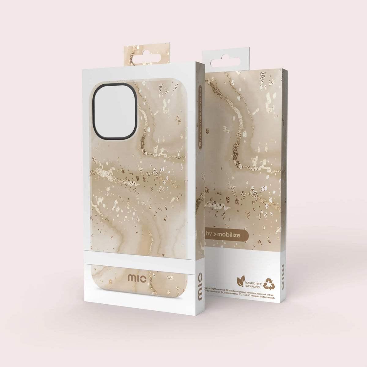 Mio By Mobilize Mio Gold Marble Magsafe Compatible For Iphone 17 Pro Max - Essentify