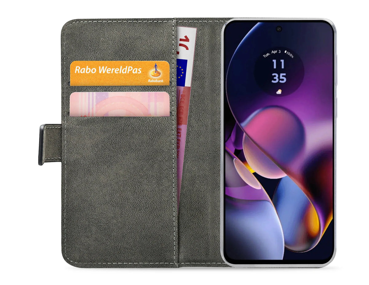 Mobilize Classic Gelly Wallet Book Case Motorola Moto G54 Power Black - Essentify