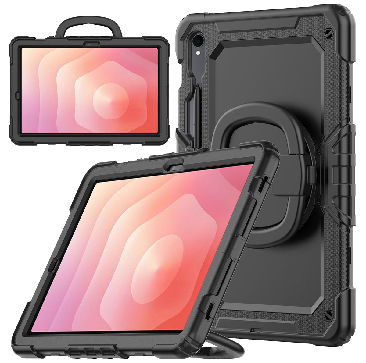 Mobilize Rotating Defender Case Stand Function For Samsung Galaxy Tab S11 Black