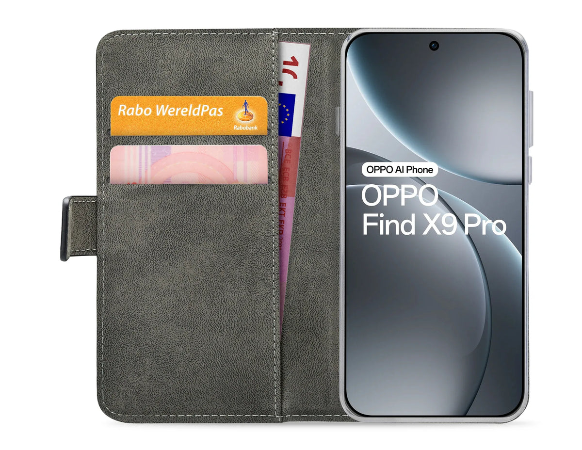 Mobilize Classic Gelly Wallet Book Case Oppo Find X9 Pro Black - Essentify